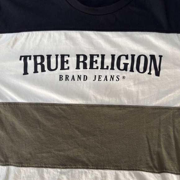 Striped Designer True Religion Long Sleeve T-Shirt - Multicolor Size Large Men’s - Picture 2 of 4